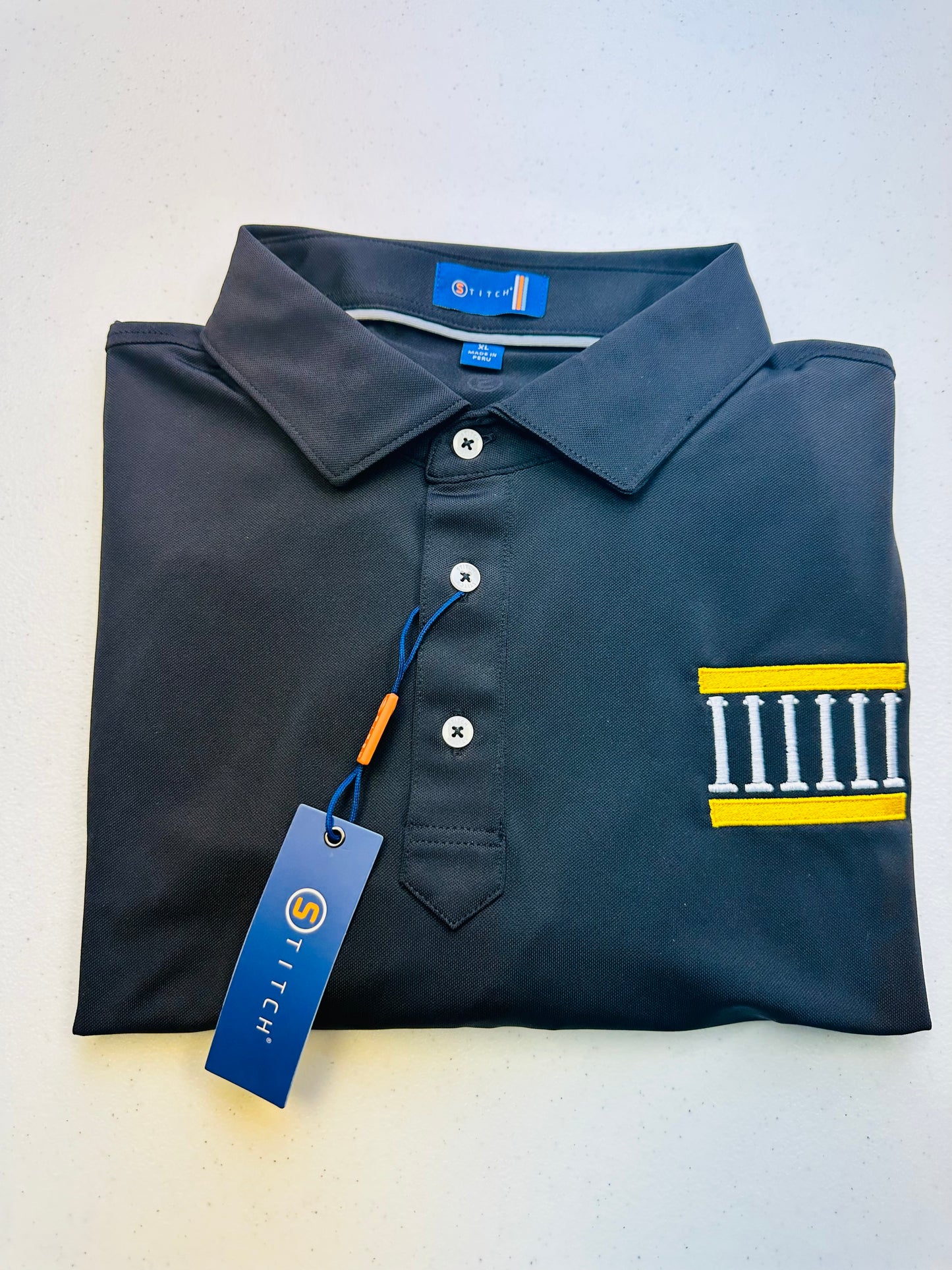 NEW Stitch Pique Golf Embroidered Polo - Column Lifestyle Co.